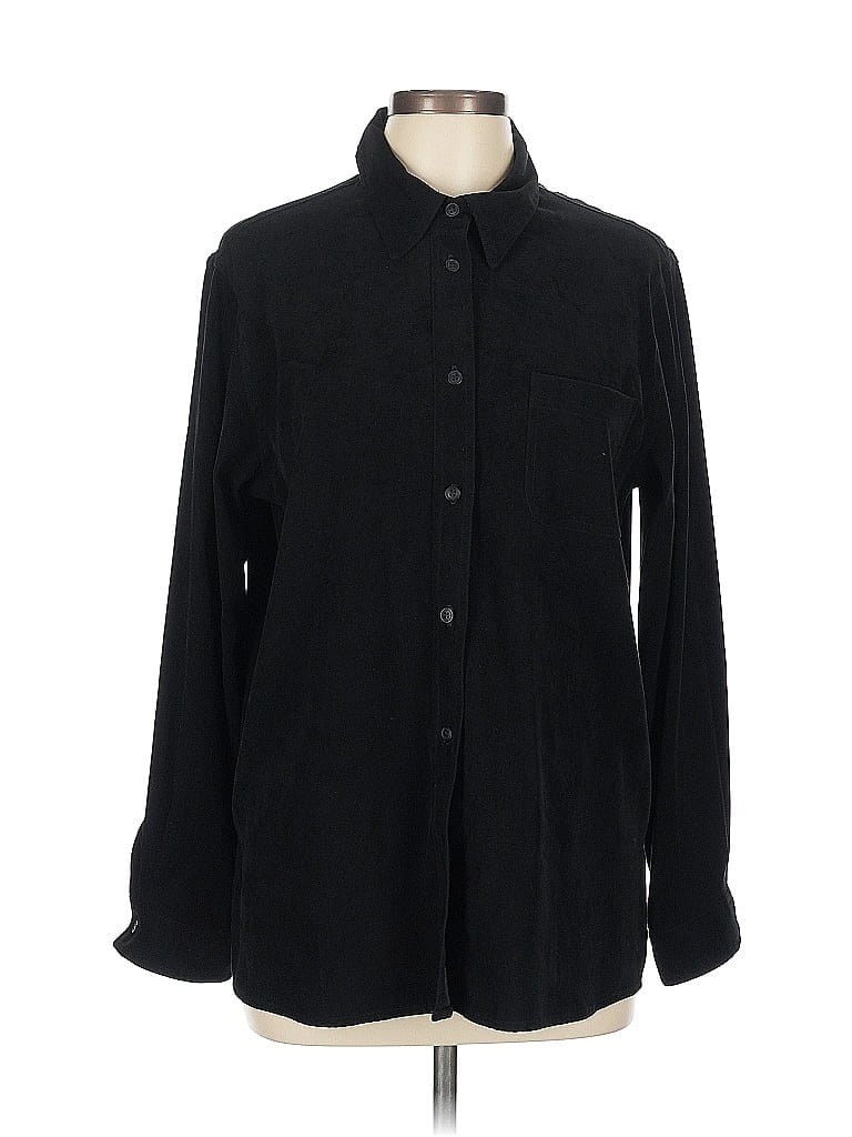 Pre-owned Allison Taylor Long Sleeve Blouse In Black