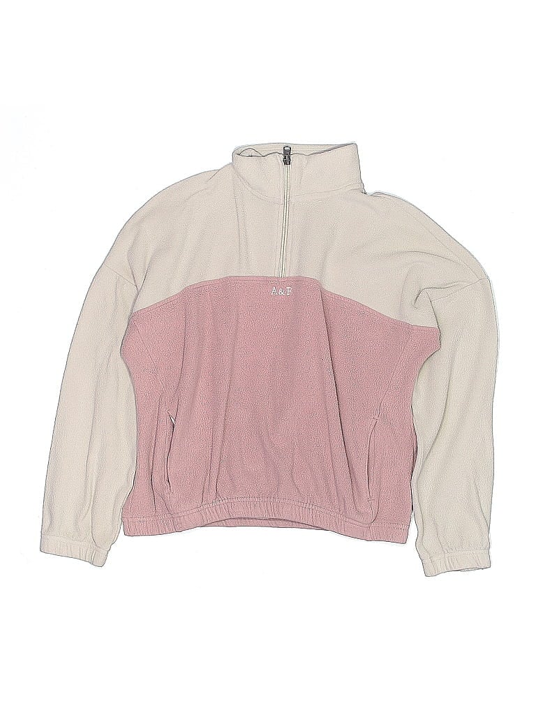 Abercrombie 100% Polyester Pink Gray Track Jacket Size 11 (big kids) - photo 1