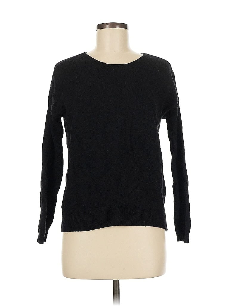 Pre-owned Halogen Wool Pullover Sweater In Black