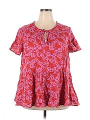 Terra & Sky Short Sleeve Blouse