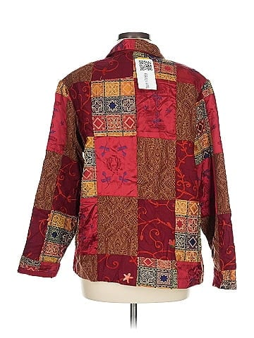TanJay Artistic Red Patchwork Jacket by Tanjay (view 2)