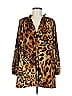 Meritt Animal Print Brown Long Sleeve Top Size M - photo 1