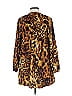 Meritt Animal Print Brown Long Sleeve Top Size M - photo 2
