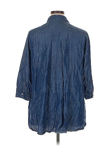Foxcroft 3/4 Sleeve Button-Down Shirt (view 2)