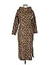 Worth New York Animal Print Brown Casual Dress Size L - photo 1