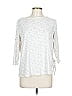 Purejill Silver 3/4 Sleeve T-Shirt Size L - photo 1