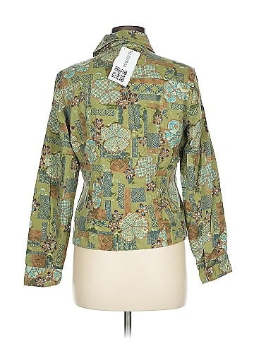 Christopher & Banks Artistic Patchwork Design Tan Jacket (view 2)