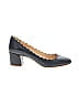 Chloé 100% Leather Black Blue Heels Size EU 37 1/2 - photo 1