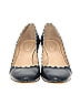 Chloé 100% Leather Black Blue Heels Size EU 37 1/2 - photo 2