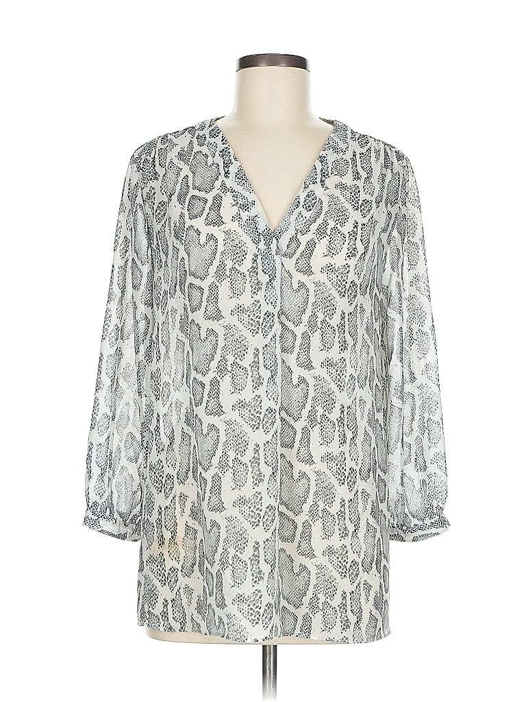 Click to view more detailed imagery on our partner's website Pre-owned Jodifl 3/4 Sleeve Blouse In Gray