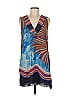 Tiny 100% Polyester Graphic Blue Casual Dress Size M - photo 1