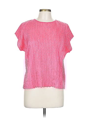 TanJay Pink Textured Short Sleeve Top (view 1)