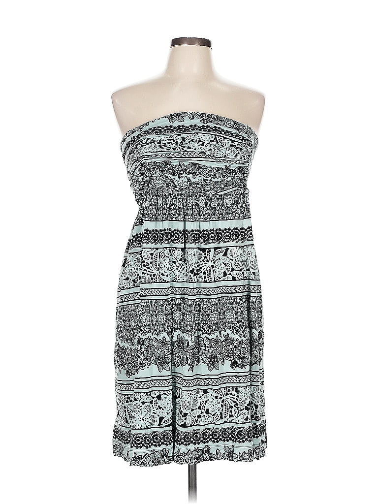 Soma Paisley Teal Cocktail Dress Size L - photo 1