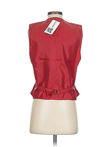 Lizsport 1990s Red Paisley Patterned Sleeveless Vest (view 2)
