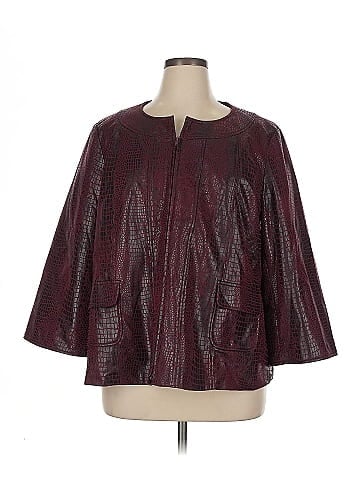 Susan Graver Faux Leather Jacket (view 1)