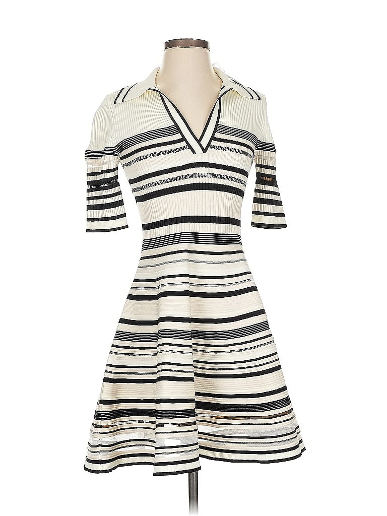 Jonathan Simkhai Stripes Ivory Casual Dress Size S - photo 1
