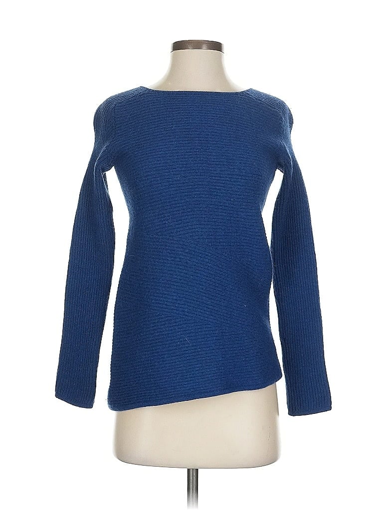 Pre-owned J. Mclaughlin Wool Pullover Sweater In Blue