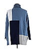 Joseph A. Color Block Blue Turtleneck Sweater Size XL - photo 2