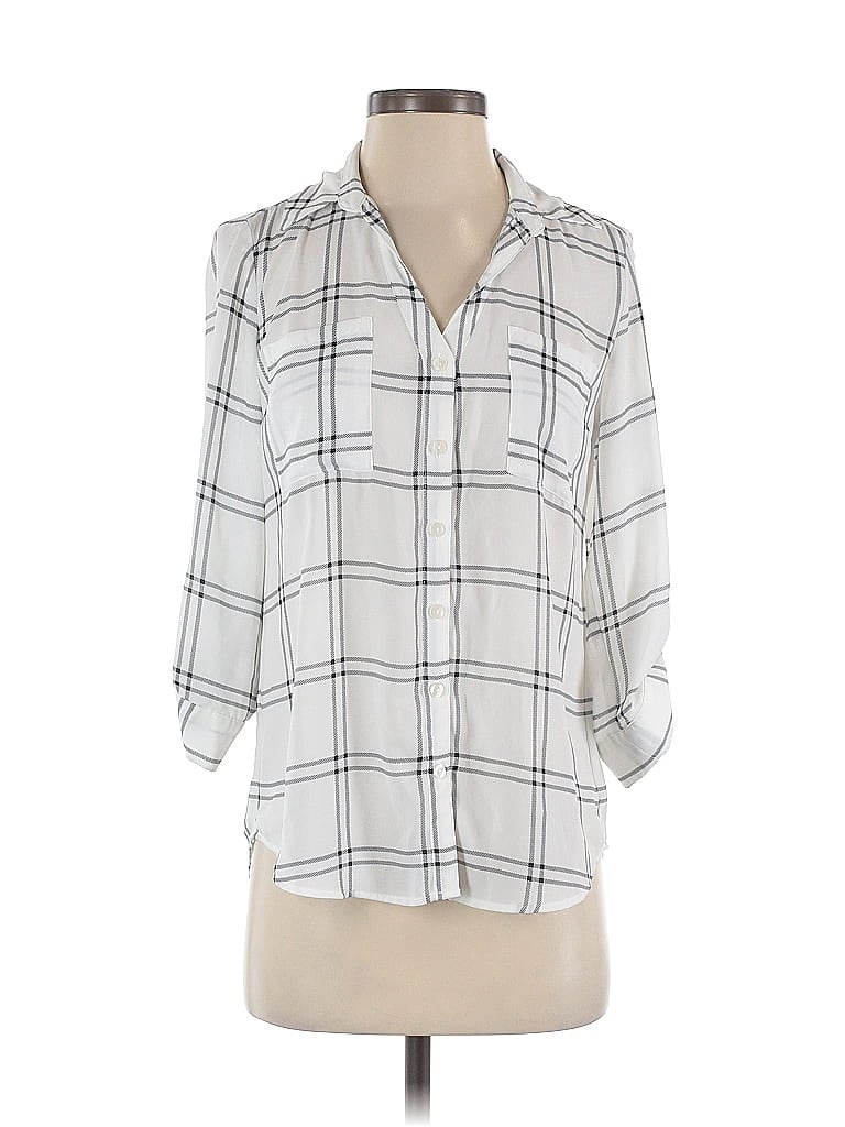 Pre-owned Fortune + Ivy 3/4 Sleeve Blouse In White