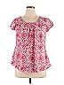 Avenue 100% Cotton Red Short Sleeve Blouse Size 14 - photo 1