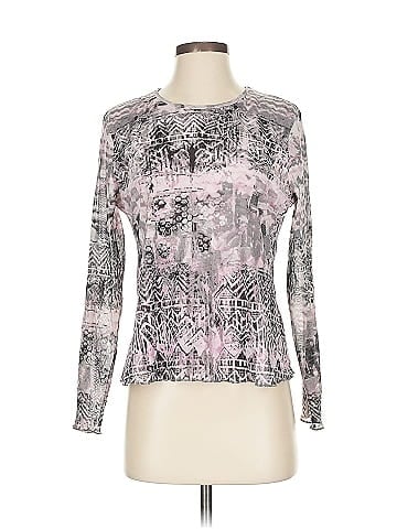 TanJay Pink Patterned Long Sleeve Top (view 1)