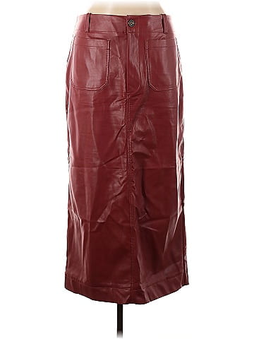 Maeve Faux Leather Skirt (view 1)