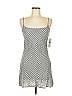 RVCA 100% Viscose Houndstooth Silver White Cocktail Dress Size M - photo 1