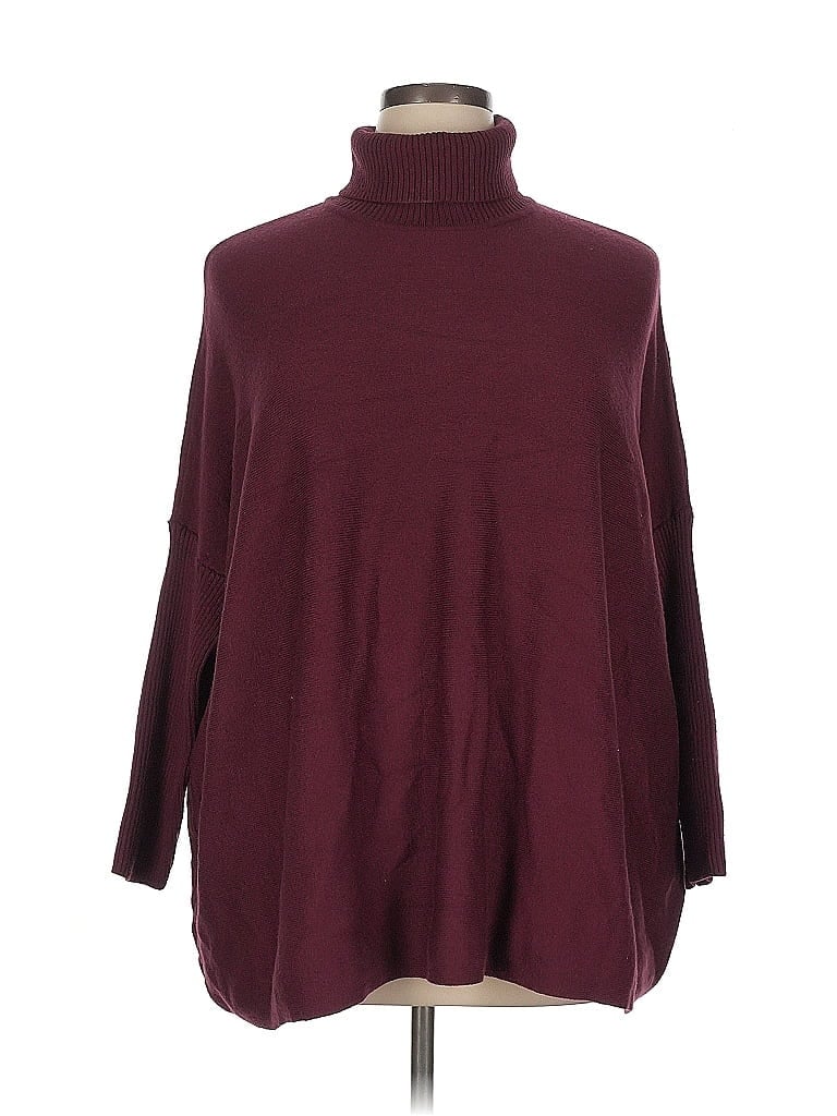 Joseph A. Burgundy Turtleneck Sweater Size XL - photo 1