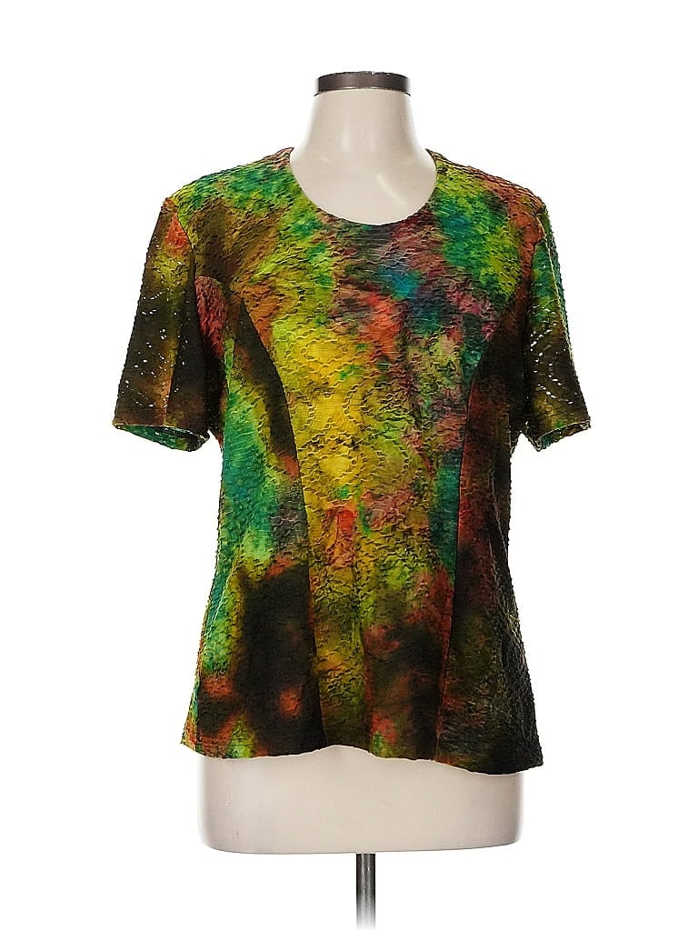 Pre-owned Victoria Short Sleeve Blouse In Green