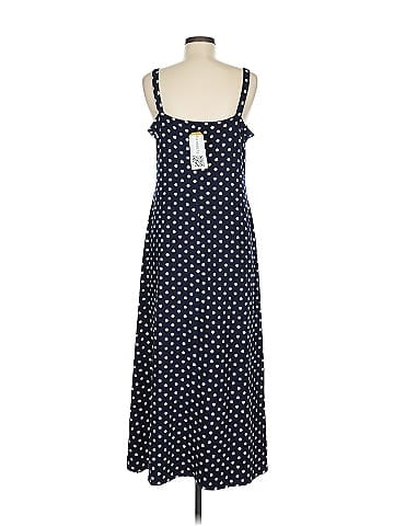 MSK Navy Polka Dot Summer Dress (view 2)