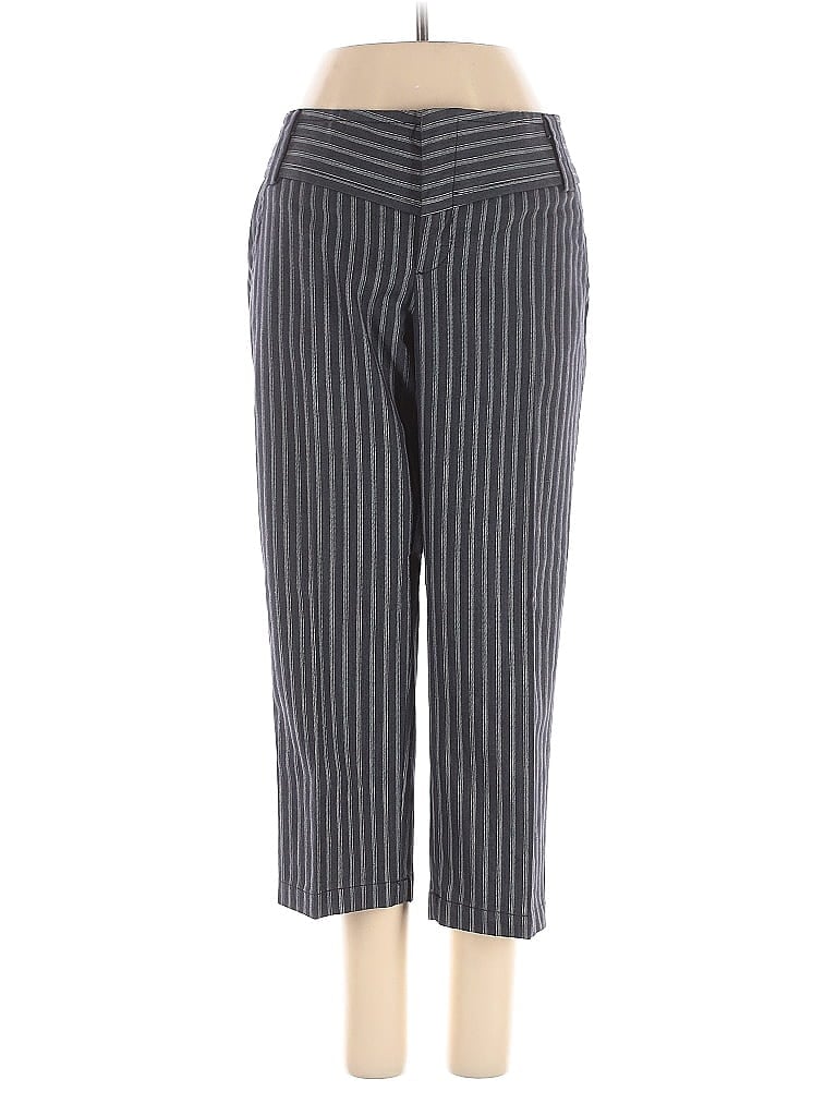 Arden B. Stripes Gray Casual Pants Size 4 - photo 1
