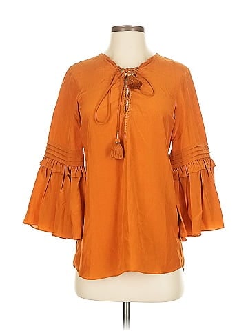 Figue 3/4 Sleeve Silk Top (view 1)