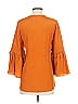 Figue 100% Silk Orange 3/4 Sleeve Silk Top Size XS - photo 2