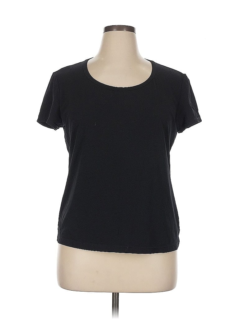 St. John Sport Black Short Sleeve T-Shirt Size XL - photo 1