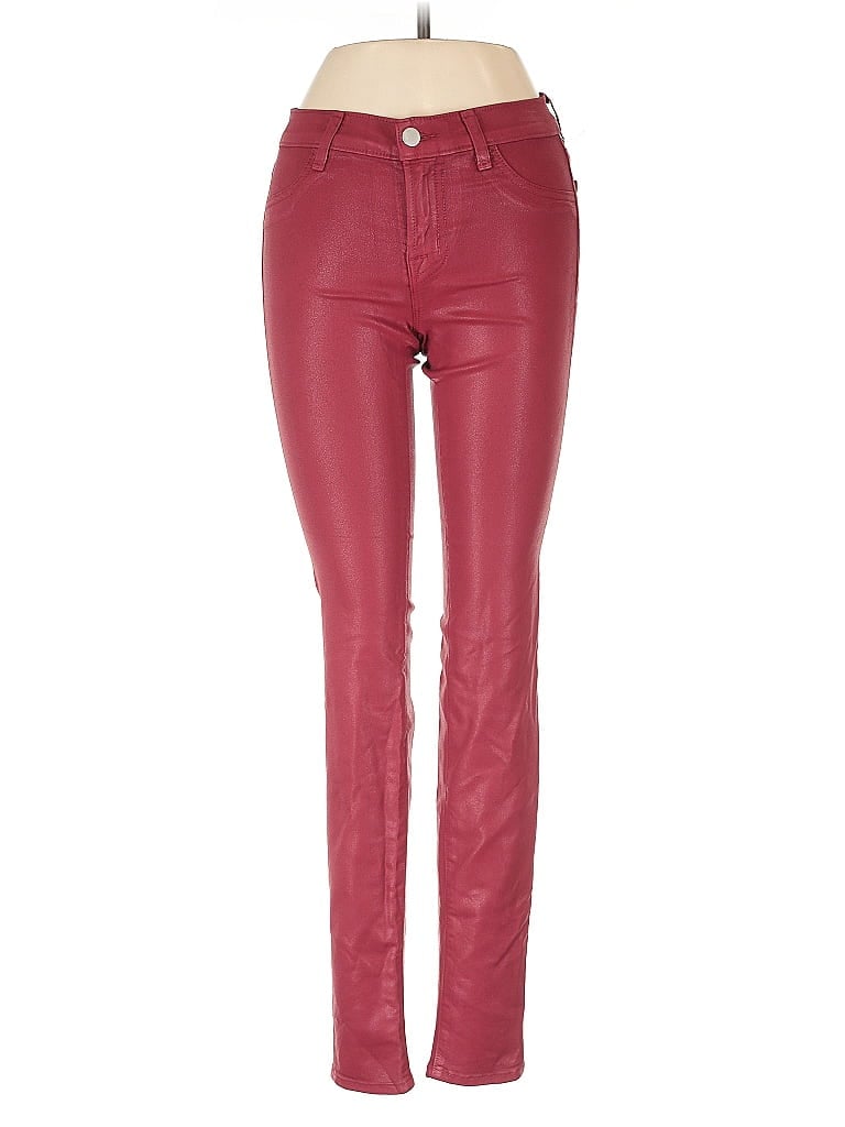 J Brand Burgundy Jeans Size 25 waist - photo 1