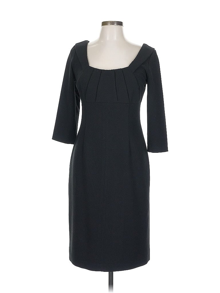 David Meister Solid Black Cocktail Dress Size 10 - photo 1