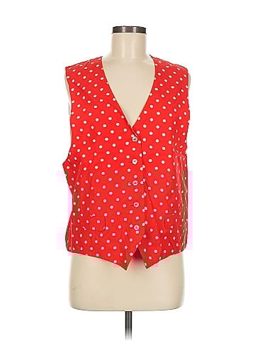 Lizsport 1990s Red Polka Dot Liz Sport Vest (view 1)