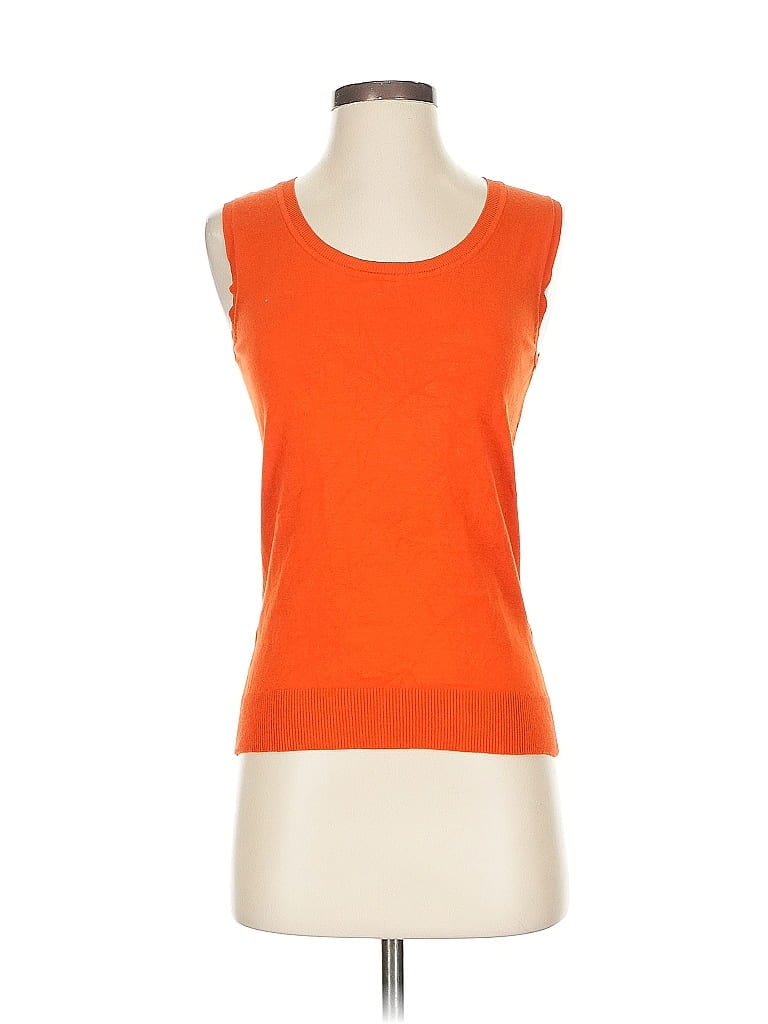 August Silk Orange Sweater Vest Size XS - photo 1