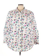 Woman Within 3/4 Sleeve Button Down Shirt