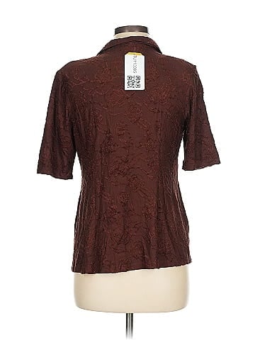 J. Galt Textured Brown Short Sleeve Shirt (view 2)