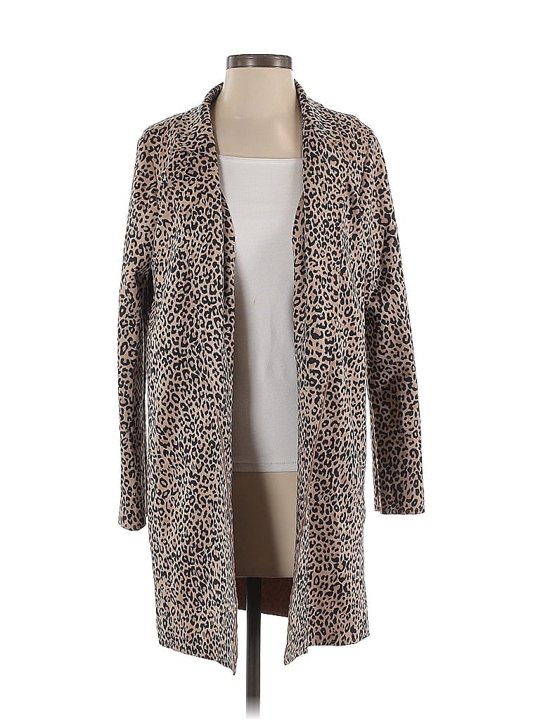 Mystree Animal Print Tan Coat Size S - photo 1