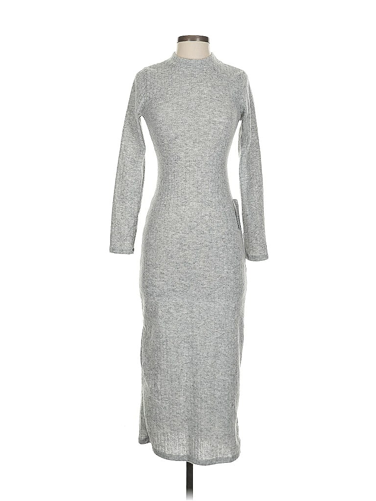 All in Favor Gray Casual Dress Size XS - photo 1