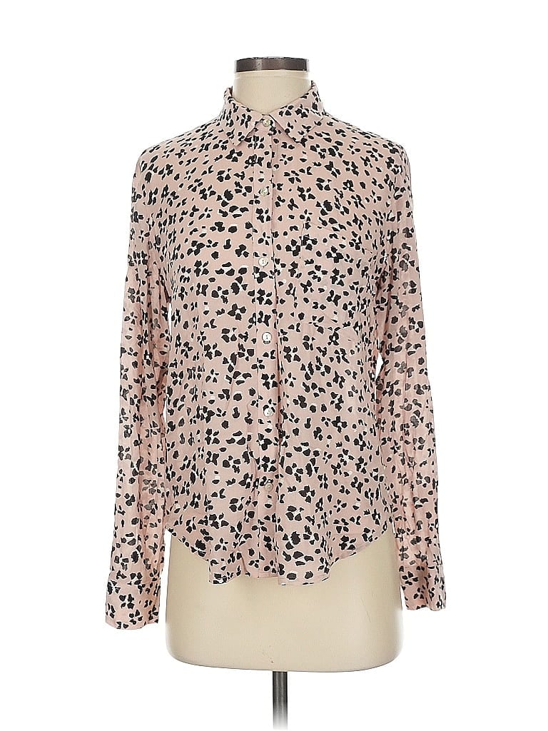 Pre-owned Rails Long Sleeve Blouse In Pink