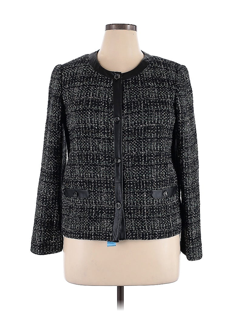 Worth New York Tweed Black Jacket Size 14 - photo 1
