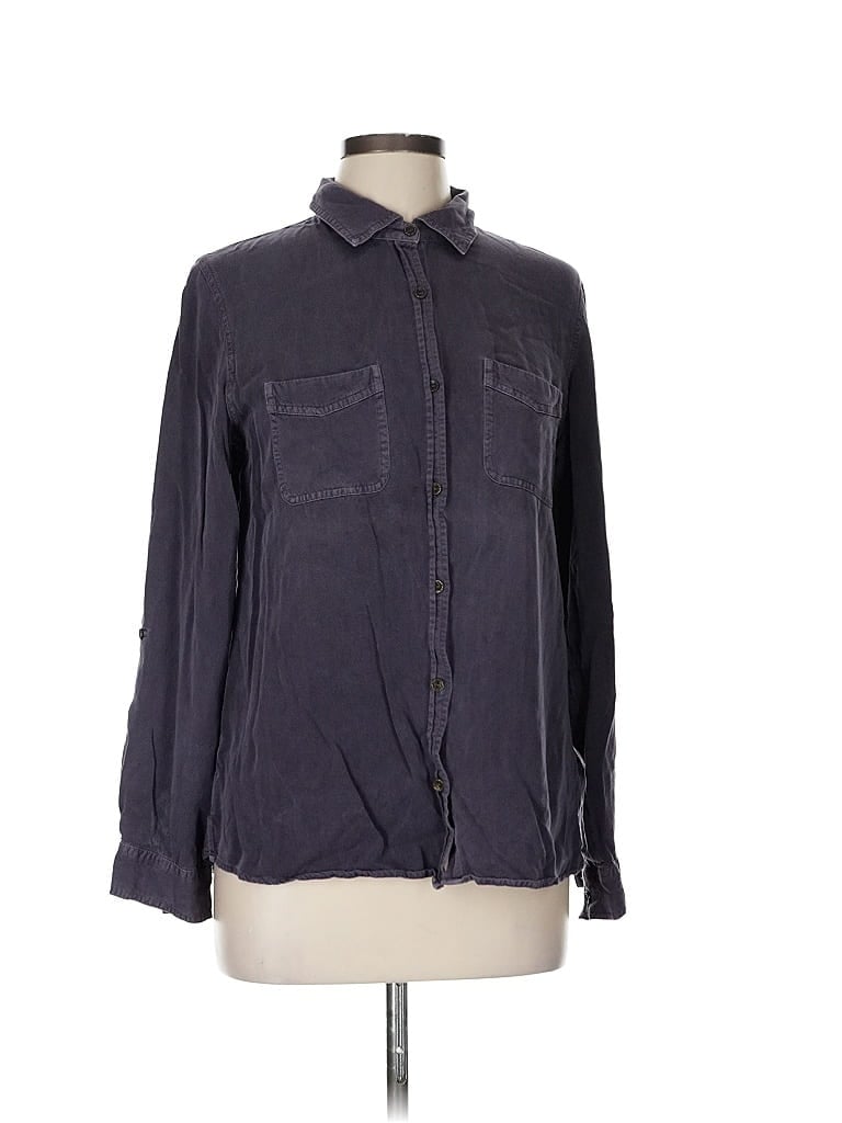 Pre-owned Maurices Long Sleeve Button Down Shirt In Blue