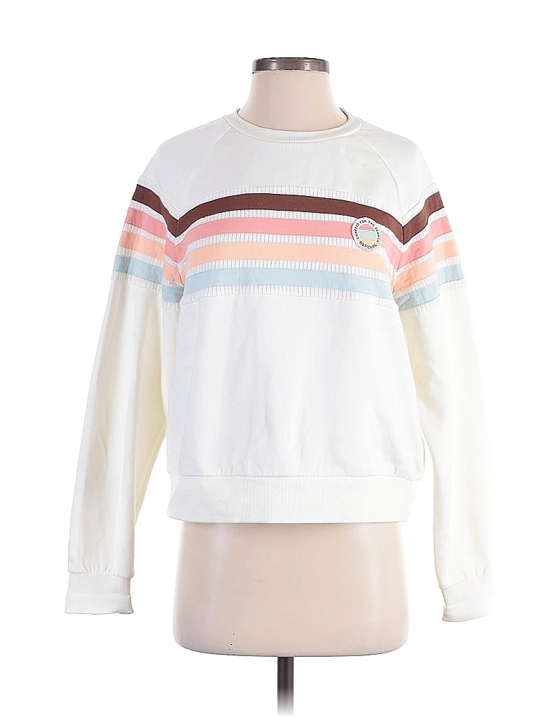 Rip Curl Stripes White Sweatshirt Size XS - photo 1