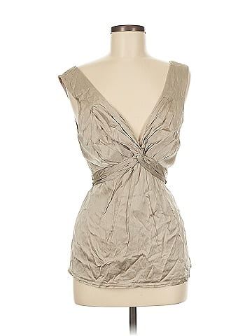 BCBGMAXAZRIA Sleeveless Silk Top (view 1)