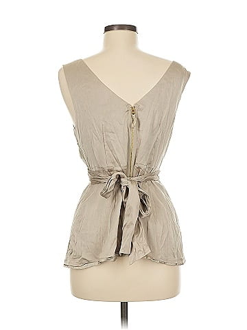 BCBGMAXAZRIA Sleeveless Silk Top (view 2)