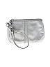 Coach Factory 100% Leather Metallic Silver Leather Wristlet One size - photo 1