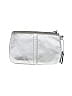 Coach Factory 100% Leather Metallic Silver Leather Wristlet One size - photo 2